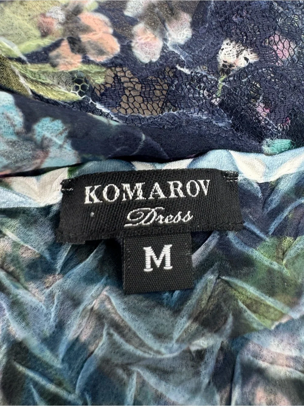 Komarov Navy Floral Midi Dress - Picture 7 of 8